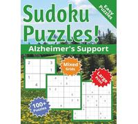 Sudoku Puzzle Book: Large Sudoku Puzzles for Alzheimer's sufferers | Help Calm the Mind, Relax and Focus | 6x9 inches, 110 pages | 50+ Easy Puzzles | Solutions Included
