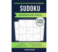 Sudoku Puzzle Book Medium: 200 Medium Level Puzzles | Large Print Brain Games for Seniors | Perfect Travel Size Puzzle Book for Teens & Adults (KarCel Brain Games)