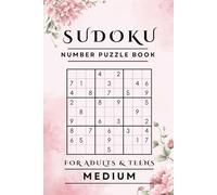 Sudoku Puzzle Book: Spring Blossom Edition - 450 MEDIUM Puzzles: Fun Puzzles with a Pink Floral Cover