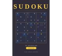 Sudoku Puzzle Book: Sudoku Puzzle | Help Calm the Mind, Relax and Focus| 6x9 Inches, 110 Pages, 50 + Puzzles | Solution Included
