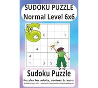 Sudoku Puzzle Normal Level 6x6: Looking for a classic puzzle book that never goes out of style? This Sudoku Normal 6x6 book delivers timeless fun with clean, easy-to-read grids and engaging challenges. It makes a thoughtful gift for puzzle lovers.