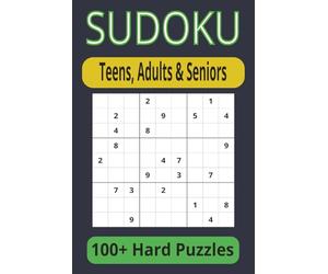 Sudoku Puzzles: 100+ Hard Sudoku Puzzles | 110 pages with 6X9 Inches Easy to Read Print| Ideal for teens, adults and seniors for vacation, holidays while travelling, relaxing and waiting