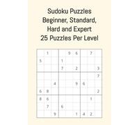 Sudoku Puzzles Beginner, Standard, Hard and Expert 25 Puzzles Per Level: Total 100 Puzzles