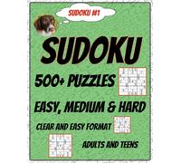Sudoku Puzzles for Adults and Teens: 3 Levels Easy, Medium and Hard | 500+ Puzzles | Solutions Included | Great Gift for Puzzle Lovers (Wee Bea Sudoku Series)