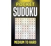 Sudoku Puzzles for Adults Pocket Size: Travel Size Small Sudoku Book with Medium to Hard Levels - Solutions Included