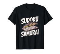 Sudoku Samurai - Rompecabezas de Sudoku Camiseta gráfica económica, Hombre, Negro, S