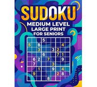 Sudoku: Screen-Free Puzzle Games for Seniors - Medium Level in Large, Easy-to-Read Format