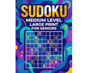 Sudoku: Screen-Free Puzzle Games for Seniors - Medium Level in Large, Easy-to-Read Format