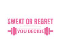 Sudor en el gimnasio o arrepentimiento, tú decides Decoración de vinilo para pared 48x127.4cm Pintura mural artística Rosa