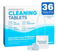 Sudstainables SoJourner Bags - Pastillas de limpieza para botellas de agua, paquete de 36, sin cloro ni olor, tabletas limpiadoras de vejiga de hidratación y botellas de agua, elimina manchas y olores
