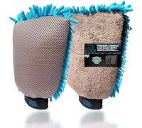 Sudz Budz® Lavado, Guantes Microfibra Chenilla Limpieza Coche, Paquete de 2 | 2 en 1 - Guantes de Limpieza. Suave, Duradero, Arañazos, Sin Pelusas para el Lavado y Detallado del Exterior del Coche