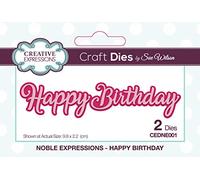 Sue Wilson Noble Expressions Collection-Feliz cumpleaños, Acero, metálico, 9.8 x 2.2 cm