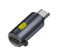 SueaLe Adaptador compacto tipo C compatible con video de 8 K a 60 Hz y adaptador de suministro de energía de 240 W, transmisión rápida de video USB C a USB con pantalla digital