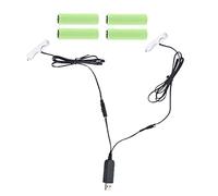SueaLe Batería 2 en 1 USB a 1,5 V, 3 V, 4,5 V, 6 V, AA, puede reemplazar 1-4 pilas AA para linterna de juguete para puerta inteligente La