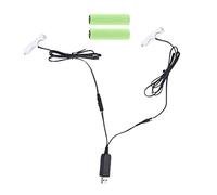 SueaLe Batería 2 en 1 USB a 1,5 V, 3 V, 4,5 V, 6 V, AA, puede reemplazar 1-4 pilas AA para linterna de juguete para puerta inteligente La