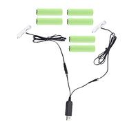 SueaLe Batería 2 en 1 USB a 1,5 V, 3 V, 4,5 V, 6 V, AA, puede reemplazar 1-4 pilas AA para linterna de juguete para puerta inteligente La