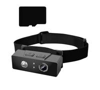 SueaLe Cámara frontal para exteriores de 1080p con luz LED y batería de larga duración, acción para correr por la noche, grabadora de equipo