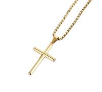 SueaLe Collar de crucifijo para mujeres y hombres, hipoalergénico, longitud ajustable, cadena religiosa, cómoda de llevar, joyería de fe