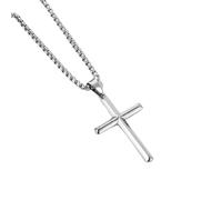 SueaLe Collar de crucifijo para mujeres y hombres, hipoalergénico, longitud ajustable, cadena religiosa, cómoda de llevar, joyería de fe