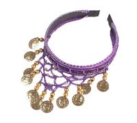 SueaLe Diadema étnica para danza del vientre, elegante diadema con borlas de monedas doradas para actuaciones escénicas y eventos culturales, celebraciones, postizo étnico para mujeres