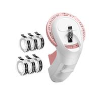 SueaLe Impresora de etiquetas E975 de mano, herramienta creativa de grabado en relieve para organizar fechas, nombres y suministros de oficina, dispositivo de etiquetado, impresora manual de etiquetas