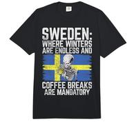 Suecia Donde los inviernos Son interminables y Coffee Breaks Suecia Comfort Colors Adult Heavyweight T-Shirt