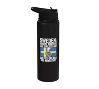 Suecia donde los inviernos son interminables y Coffee breaks Suecia Stainless Steel Insulated Water Bottle