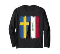 Suecia Irak Media Bandera Sueca Irak Jersey Manga Larga