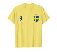 Suecia Número 9 Sueco Jersey Fútbol Vintage Réplica Camiseta