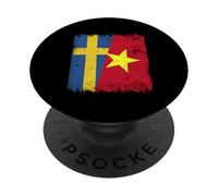 Suecia Vietnam Media Bandera Sueca Vietnamita Historia PopSockets PopGrip Adhesivo