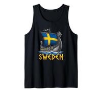 Suecia Viking Barco Nórdico Sueco Escandinavo Orgullo Diseño Camiseta sin Mangas