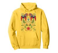 Sueco Dala Caballo Arte Popular Bandera de Suecia Dalahelmsoljd Sudadera con Capucha