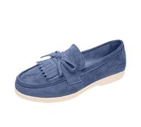 Suede Loafers for Women UK Women's Boat & Deck Shoes Womens Comfortable Wide Fit Orthopedic Walking Shoes Breathable Ladies Slip On Flat Sneakers for Dress Work Office Outdoor