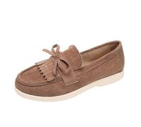 Suede Loafers for Women UK Women's Boat & Deck Shoes Womens Comfortable Wide Fit Orthopedic Walking Shoes Breathable Ladies Slip On Flat Sneakers for Dress Work Office Outdoor