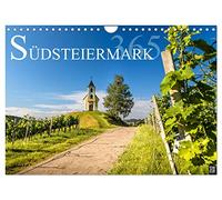Südsteiermark365 (Wandkalender 2026 DIN A4 quer), CALVENDO Monatskalender: Die Südsteiermark ist 365 Tage und mehr einzigartig, unvergleichlich und eine ganz besondere Region in Österreich.