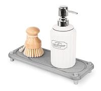 SueH Design Organizador para Fregadero de Cocina, Organizador de Fregadero de Cocina, Organizador de Fregadero, Esponja Cepillo, jabonera, Gris