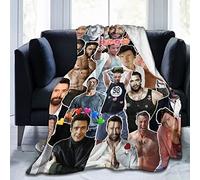 Suehome Hugh Jackman - Manta suave y cómoda de forro polar de lana para sofá, oficina, coche, camping, yoga, viajes, decoración del hogar, manta de playa de felpa acogedora, regalo