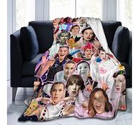 Suehome Manta Millie Bobby Brown suave y cómoda de lana de forro polar para sofá, oficina, coche, camping, yoga, viajes, decoración del hogar, manta de playa acogedora de felpa para regalo