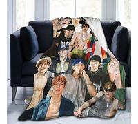 Suehome Manta Vinnie Hacker suave y cómoda manta de forro polar de lana para sofá, oficina, coche, camping, yoga, viajes, decoración del hogar, acogedora manta de playa de felpa para regalo