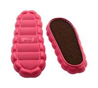 Suela de doble línea mejorada hecha a mano con suela de algodón antideslizante, cálida y ligera, suela de gancho (rojo, 40-41)