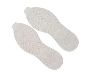Suela de Goma de Repuesto para Zapato, Antideslizante, Resistente Al Desgaste, Material de Reparación en Forma de V, Seguridad para Caminar en Silencio (L Blanco)