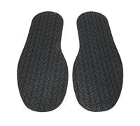 Suela de reparación de zapatos, 5.1 pulgadas de ancho, 1 par de suelas completas antideslizantes de 3.7 mm de grosor para protección (negro)
