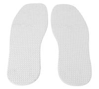 Suela de reparación Zapatos, Un par suela de goma natural antideslizantes zapatos resistentes al desgaste suelas de grano elevado plantillas de reparación para zapatos de cuero(blanco)