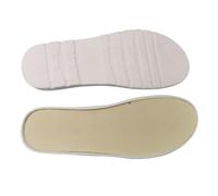 Suela de zapato de bricolaje, tira de tela tejida a mano, zapato de gancho, flor de espuma, suela de zapatilla de verano (36) blanca