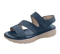 Suela gruesa y suave para mujer, zapatos de moda, informales, huecos, color sólido, sandalias deportivas de gran tamaño para mujer, sandalias anchas, Blue, 5.5 UK 3X-Narrow