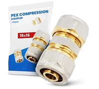 Suelo Calefacción Conector Recto 16x16 mm PEX-AL-PEX | Compresión Múltiples Capas de Tubería Tornillo