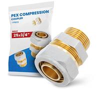 Suelo Calefacción Conector Recto 25 x 3/4'' RM PEX-AL-PEX | Compresión Múltiples Capas de Tubería Tornillo