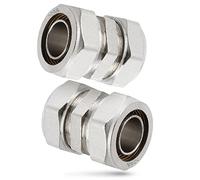 Suelo Calefacción Conector Recto 32 x 32 mm PEX-AL-PEX | Compresión Múltiples Capas de Tubería Tornillo