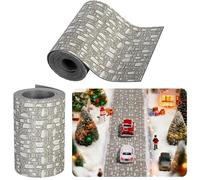 Suelo de Casa de Muñecas en Miniatura, 100 x 9 cm Camino de Ladrillo de Pueblo de Navidad, Miniatura Alfombra, 1:12 Accesorios para Casa de Muñecas Decoración, Accesorios Pueblo Navideño