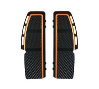 Suelo de Conducción Diamond Cut Compatible con Harley Touring(Black Orange) | Adecuado para los modelos Harley Street, Road, FLH/T, FLHX y FLTRX